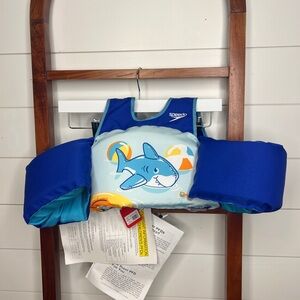 NWT: Speedo Blue Shark Graphic Swim Vest